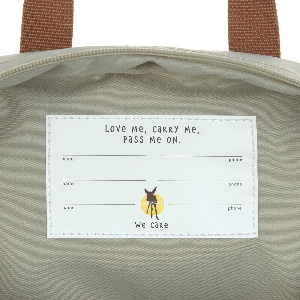 Rugzak mini vierkant Little Gang light khaki