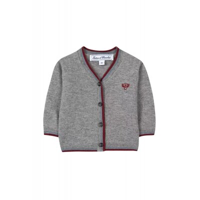 Gilet cardigan baby City Gris chiné moyen