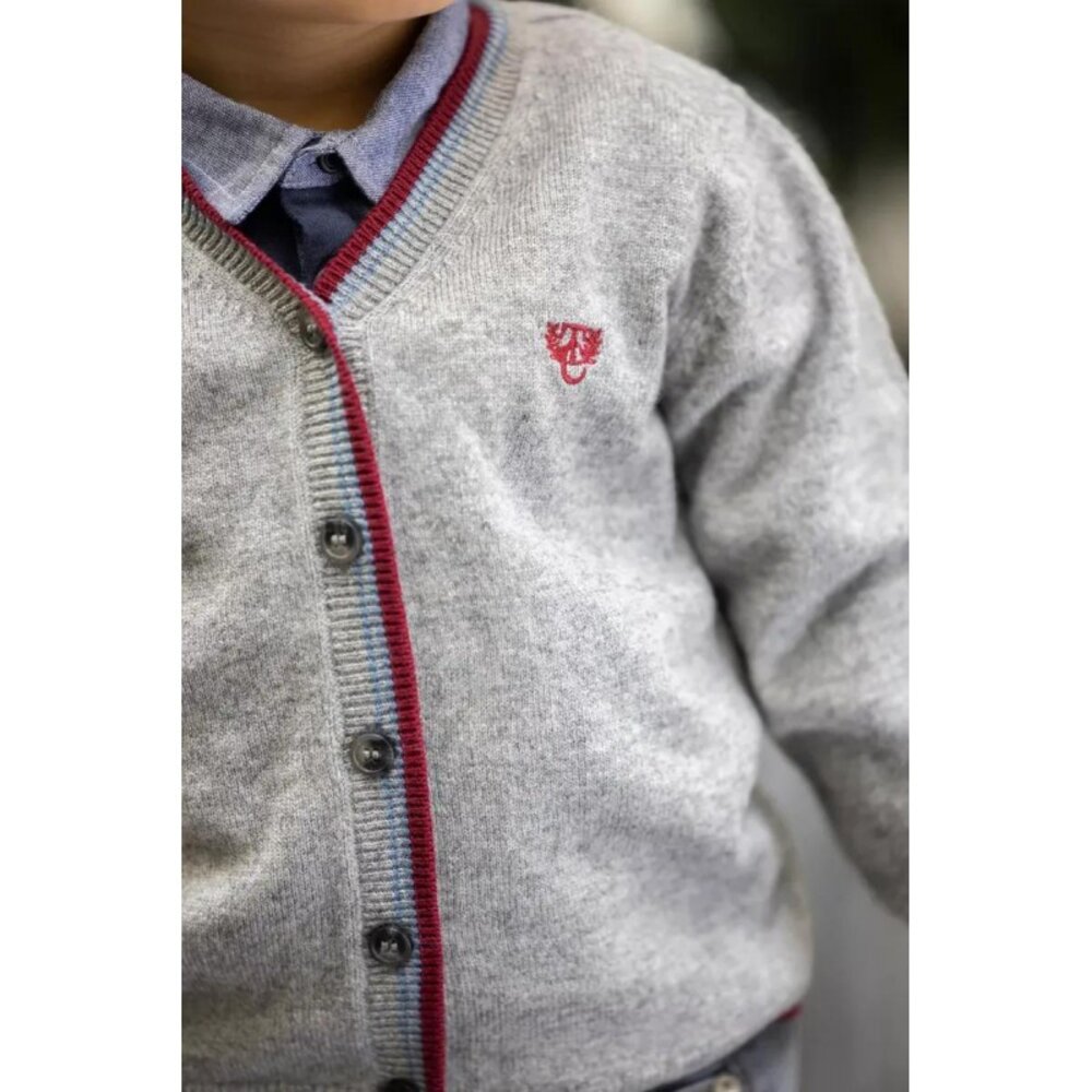 Gilet cardigan baby City Gris chiné moyen