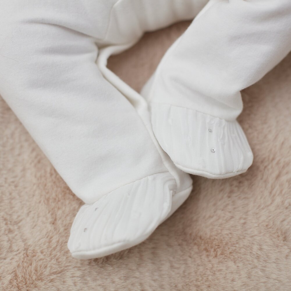 Babypakje strik & plisse White