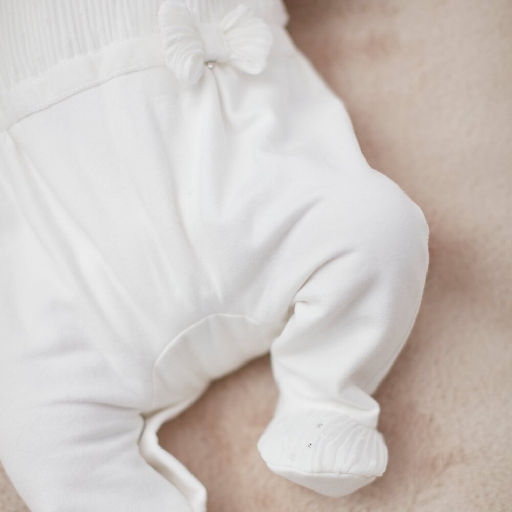 Babypakje strik & plisse White