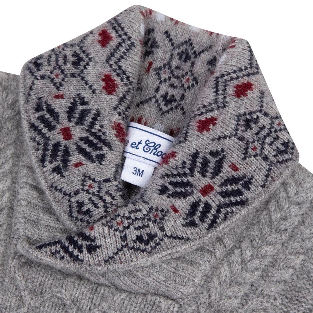 Winter trui gebreid Grey