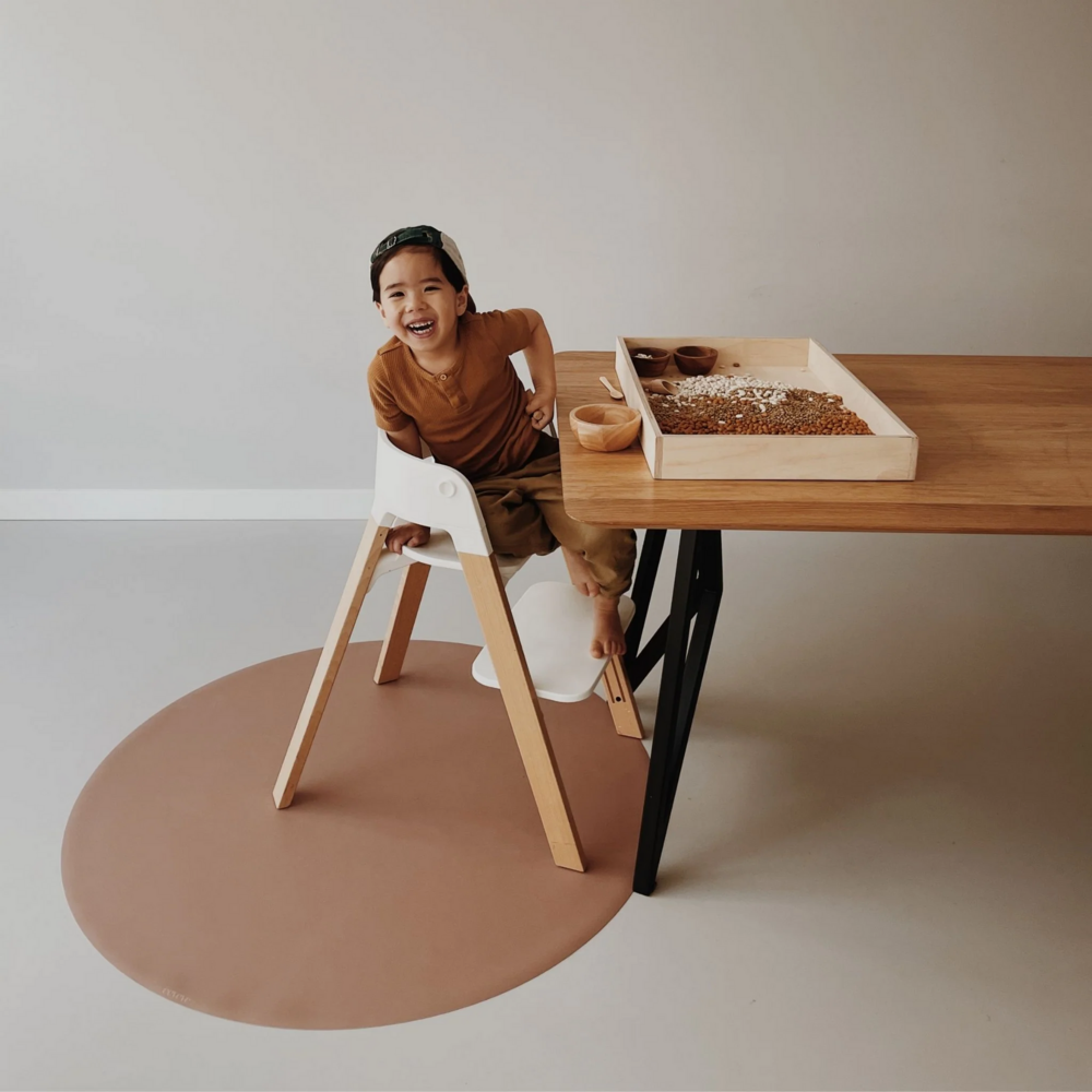 Ronde vloermat Cappuccino brown