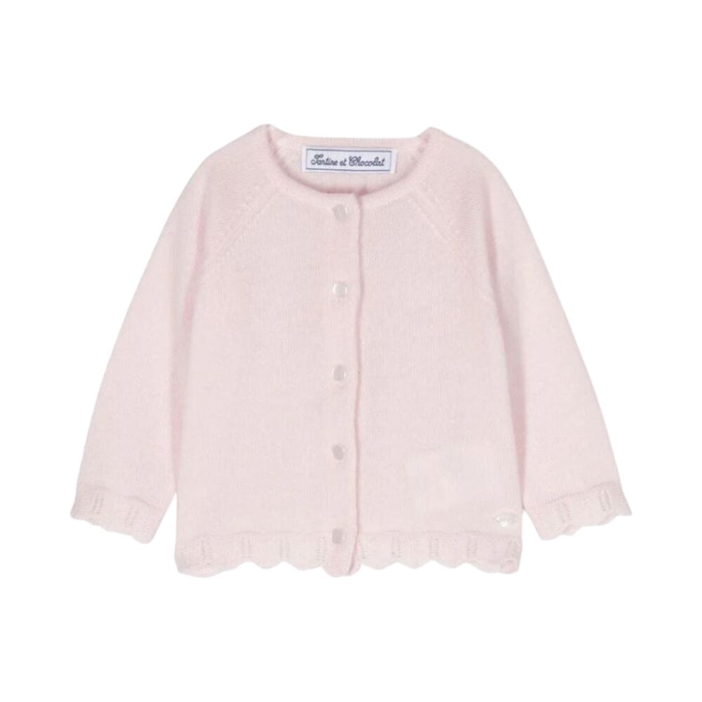 Gilet cardigan Baby boutique romantique Rose pale