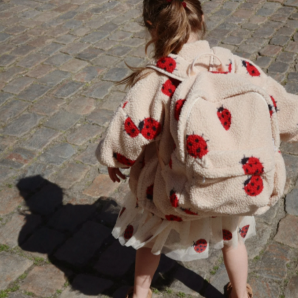 Rugzak teddy Jody Ladybug sand