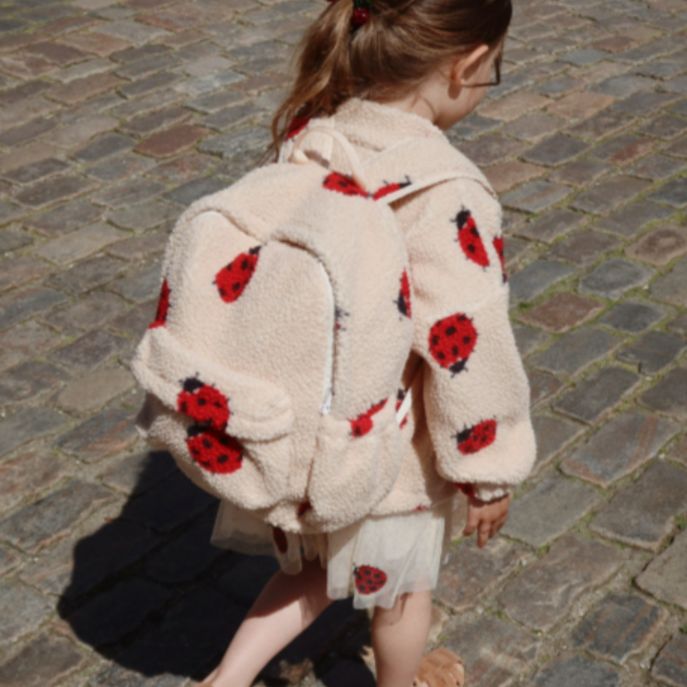 Rugzak teddy Jody Ladybug sand