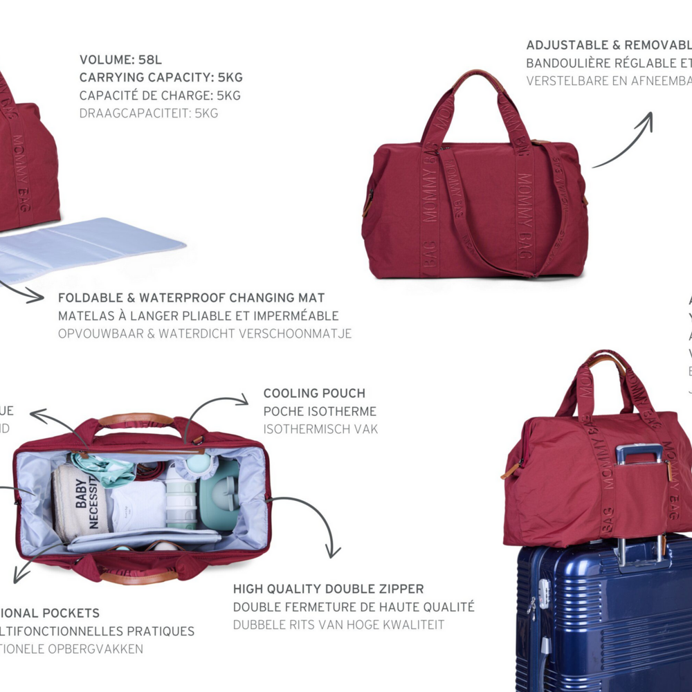 Mommy Bag Signature Urban Bordeaux