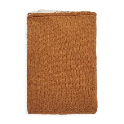 Deken Wieg 75x100cm Bliss Knit Teddy Caramel