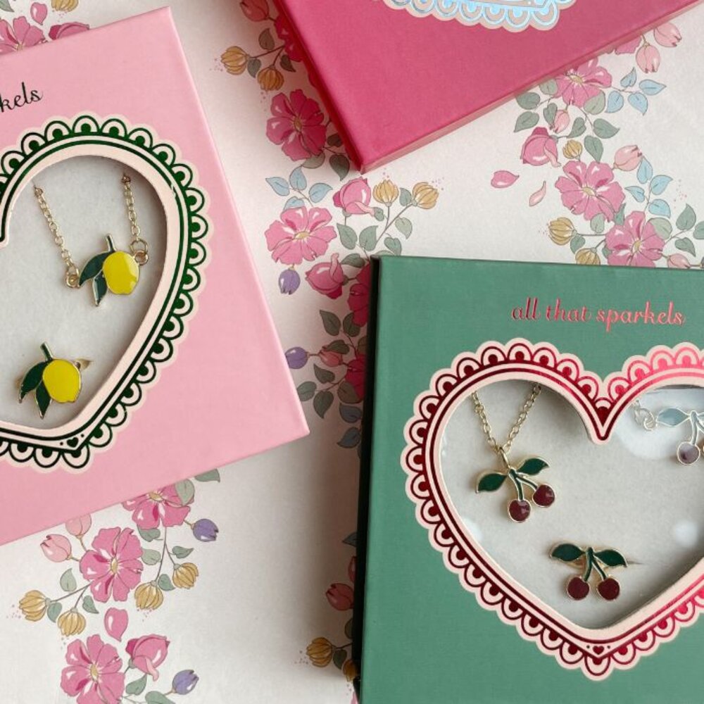Juwelenset - Armband, ketting & ring Cherry