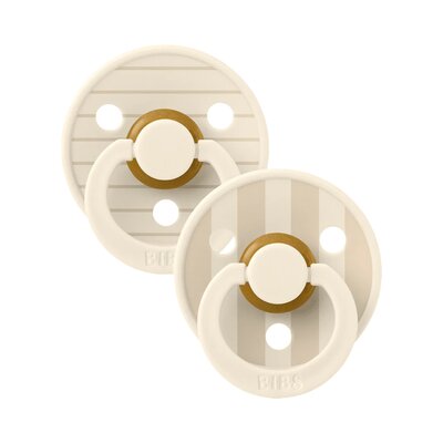 Fopspenen Latex - Rond - Studio 2-pack - T1 Pin Vanilla