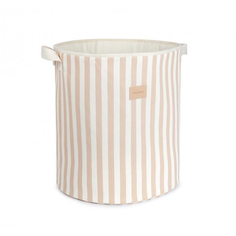 Odeon speelgoedmand 41x37x37 taupe stripes/natural