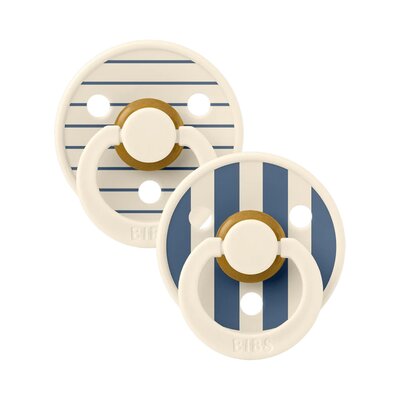 Fopspenen Latex - Rond - Studio 2-pack - T1 Pin Steel Blue