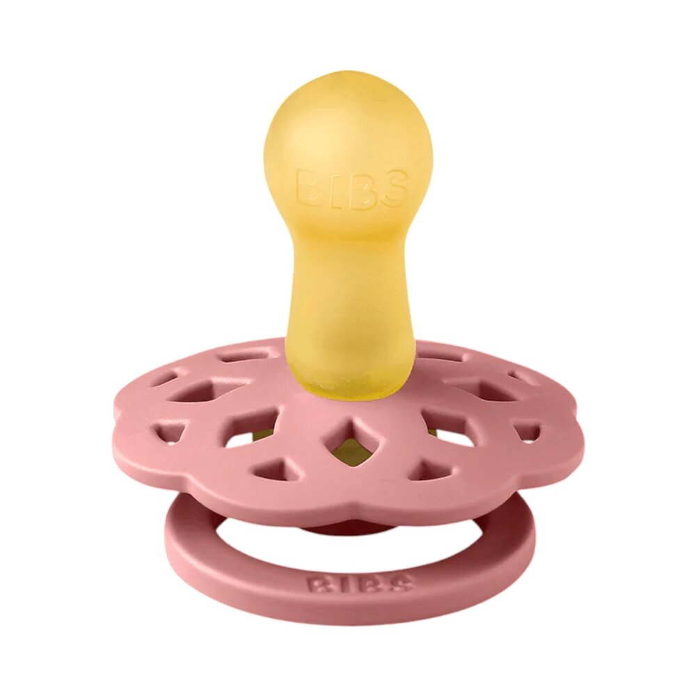 Fopspenen Latex - Rond - boheme 2-pack T1 Dusty Pink/Coral