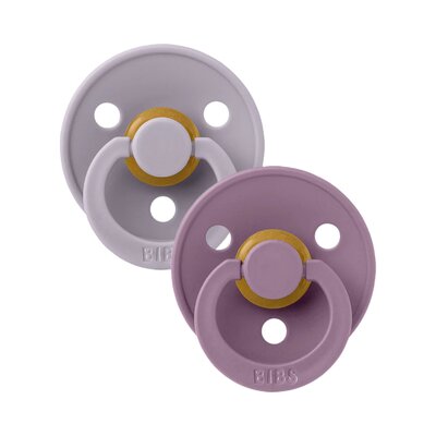 Fopspenen Latex - Anatomisch - 2-pack T1 Fossil/Mauve