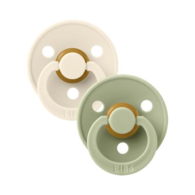 Fopspenen Latex - Rond - 2-pack T3 Sage/ivory