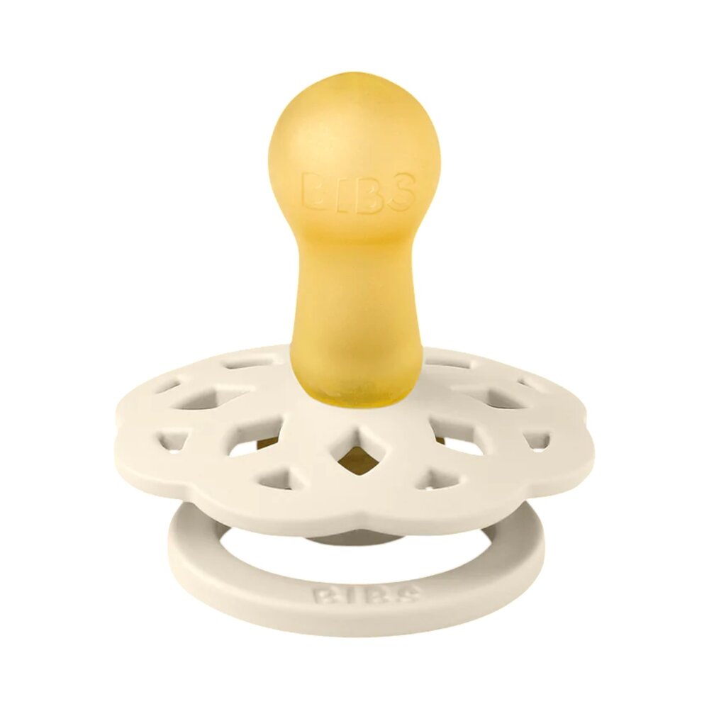 Fopspenen Latex - Rond - boheme 2-pack T1 Ivory/blossom