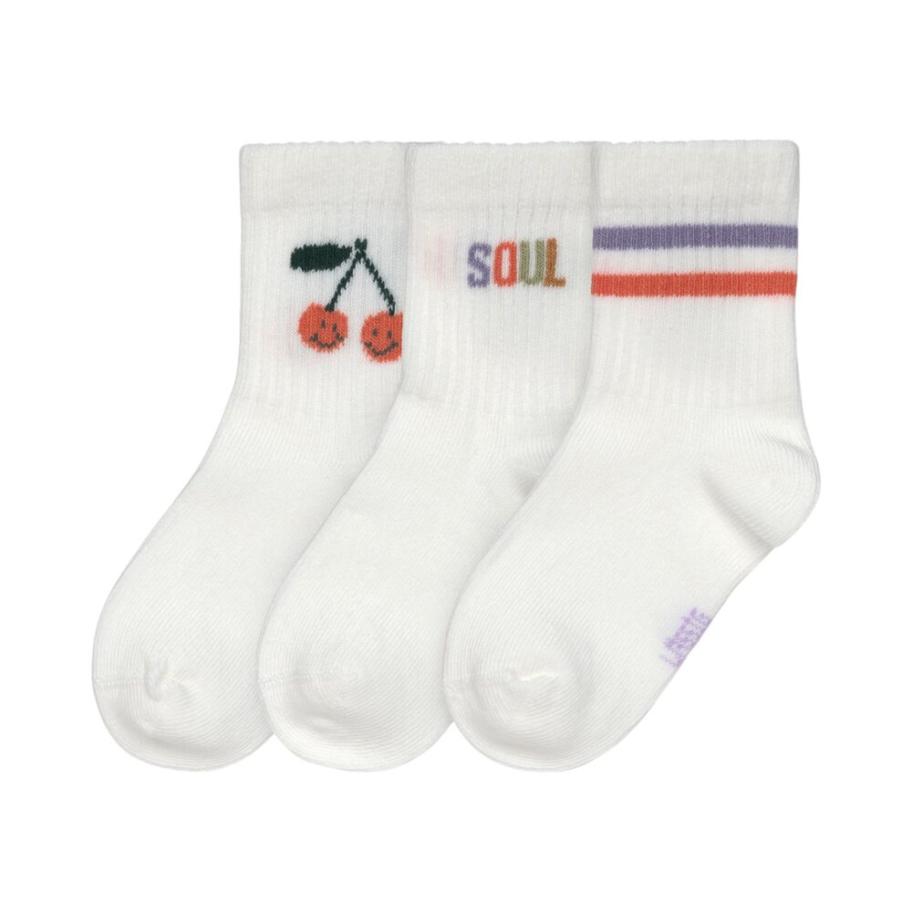 Tennis sokken 3-pack GOTS Cherry