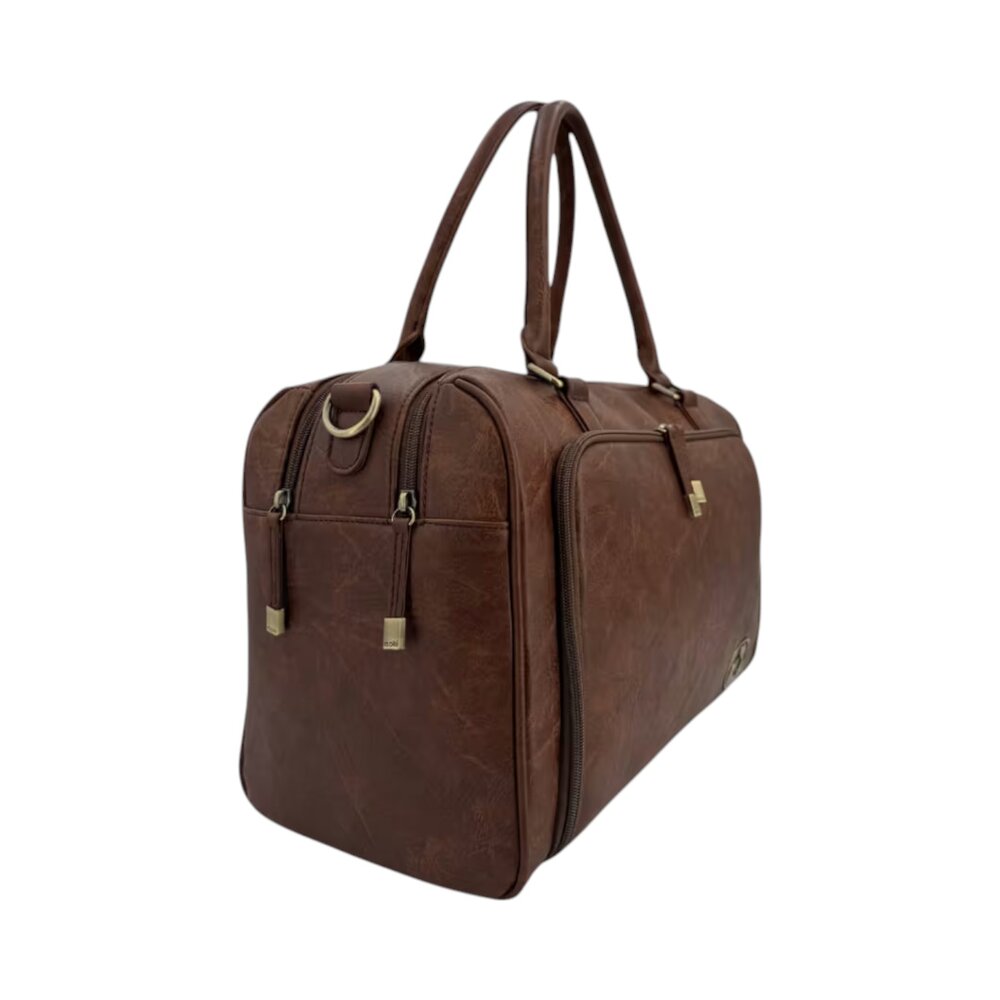 Verzorgingstas Double Zip Satchel Redwood-chestnut