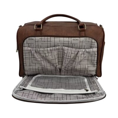 Verzorgingstas Double Zip Satchel Redwood-chestnut