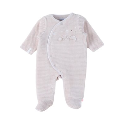 Baby Pyjama Fluweel Turtle beige