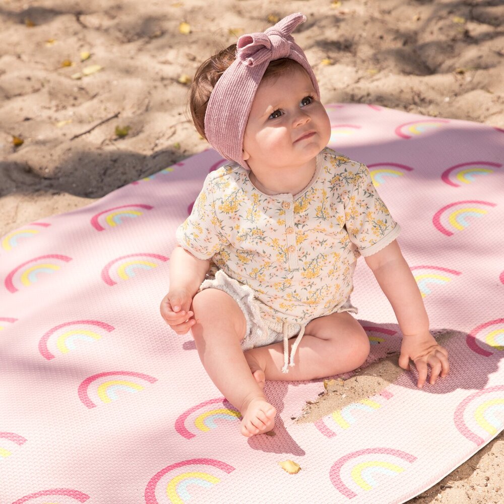Speelmat Comfy (100x140cm) Pink rainbows