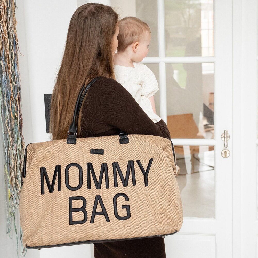 Mommy Bag verzorgingstas - Raffia look