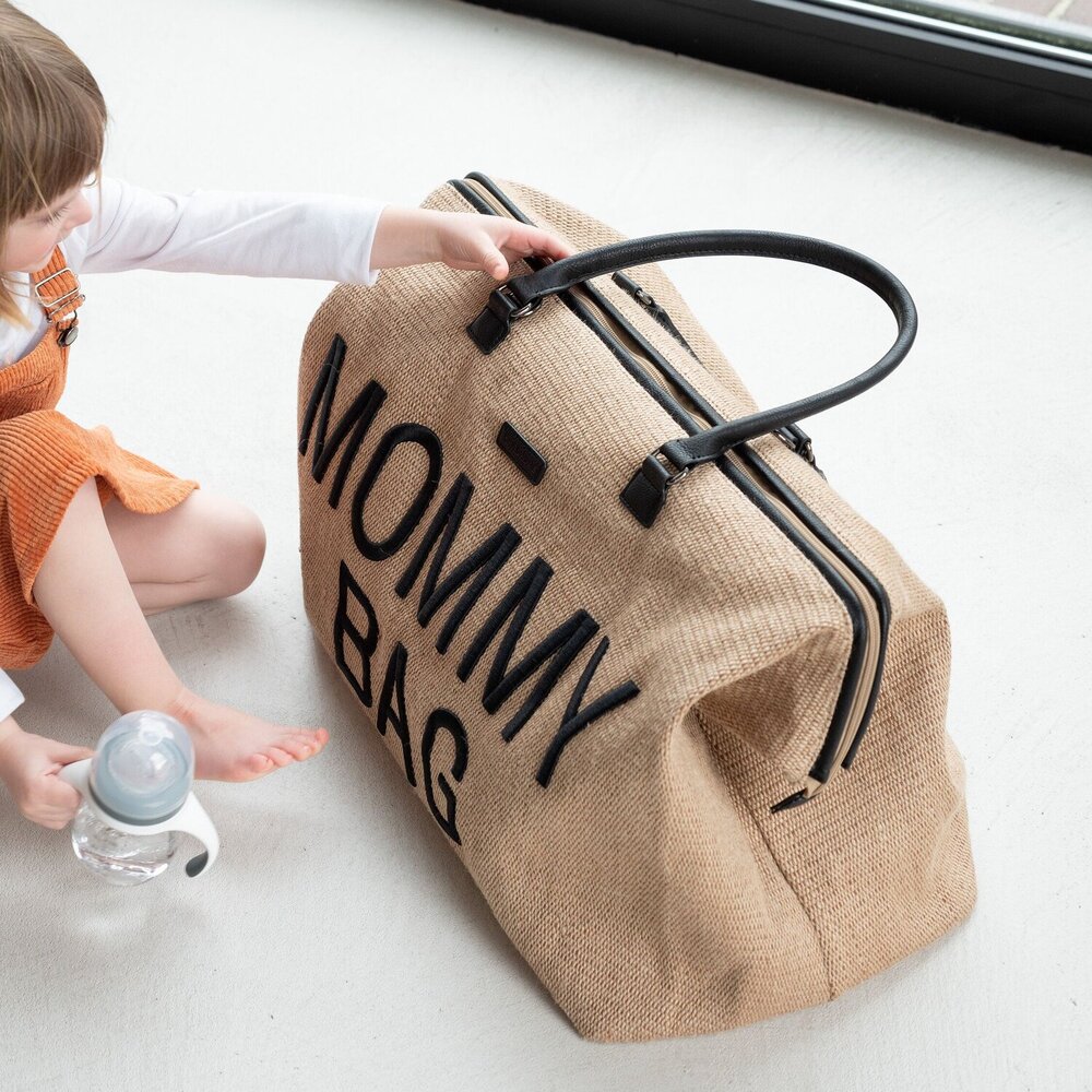 Mommy Bag verzorgingstas - Raffia look
