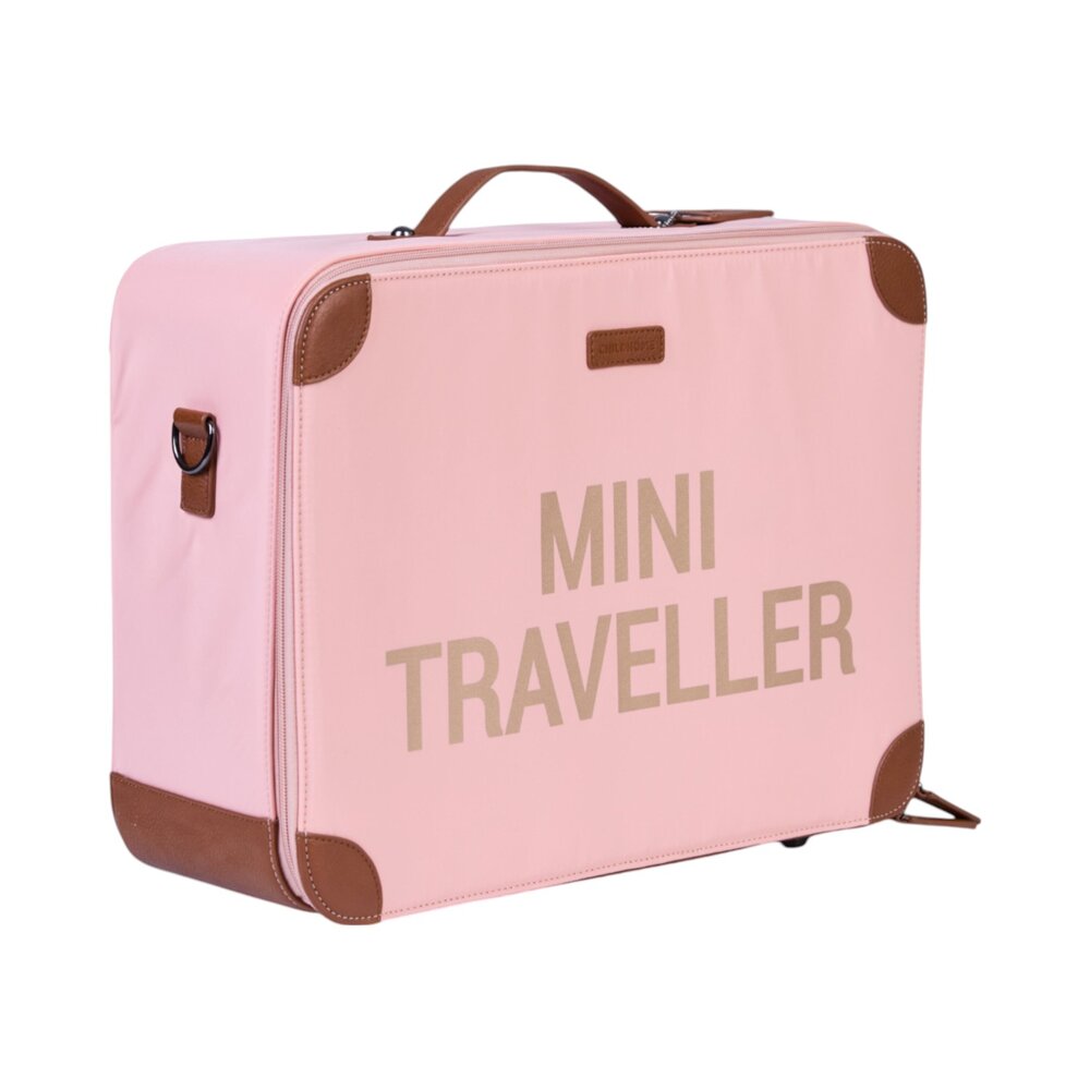Mini Traveller Kinderkoffer Roze/koper