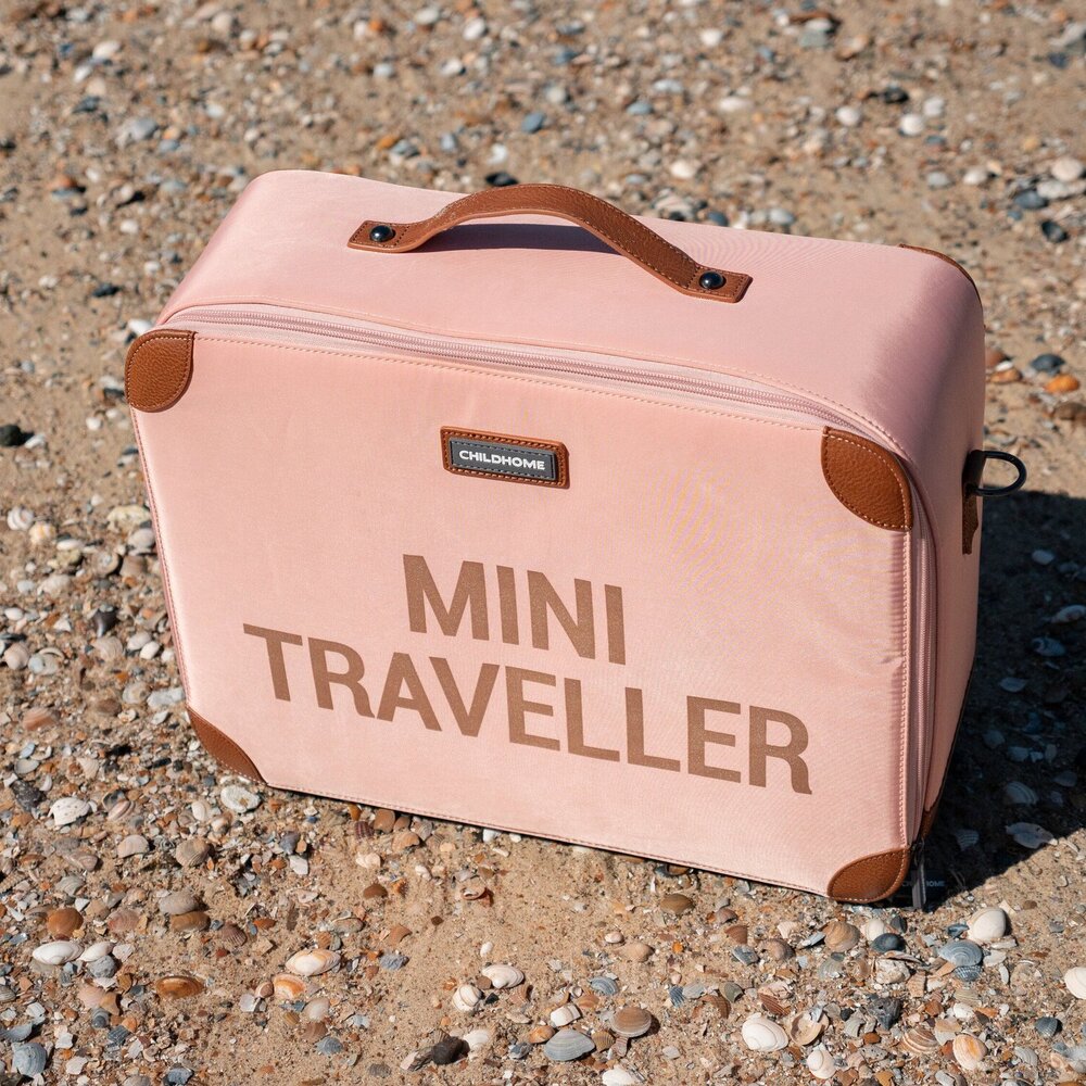 Mini Traveller Kinderkoffer Roze/koper