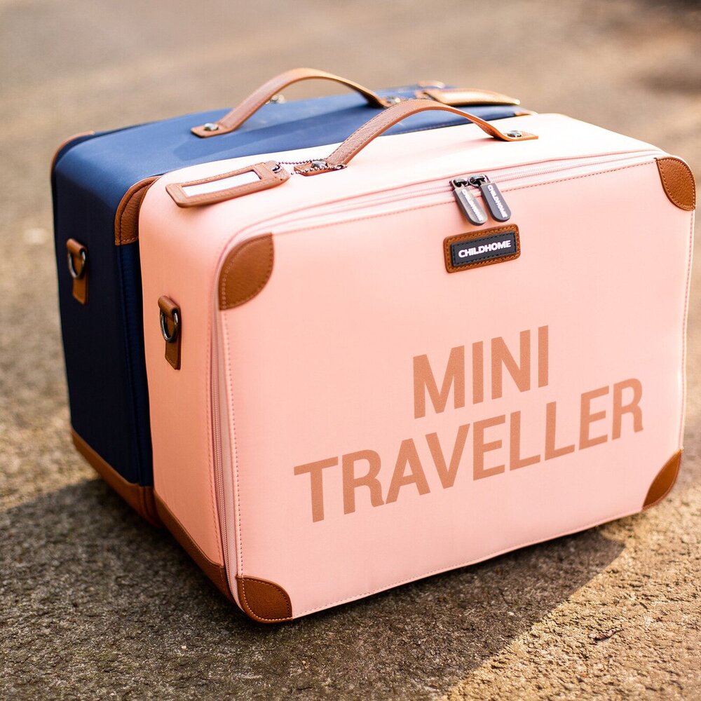 Mini Traveller Kinderkoffer Roze/koper