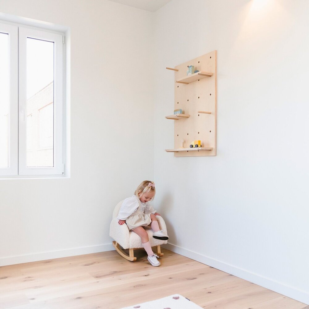 Schommelstoel voor kinderen teddy wit Wit