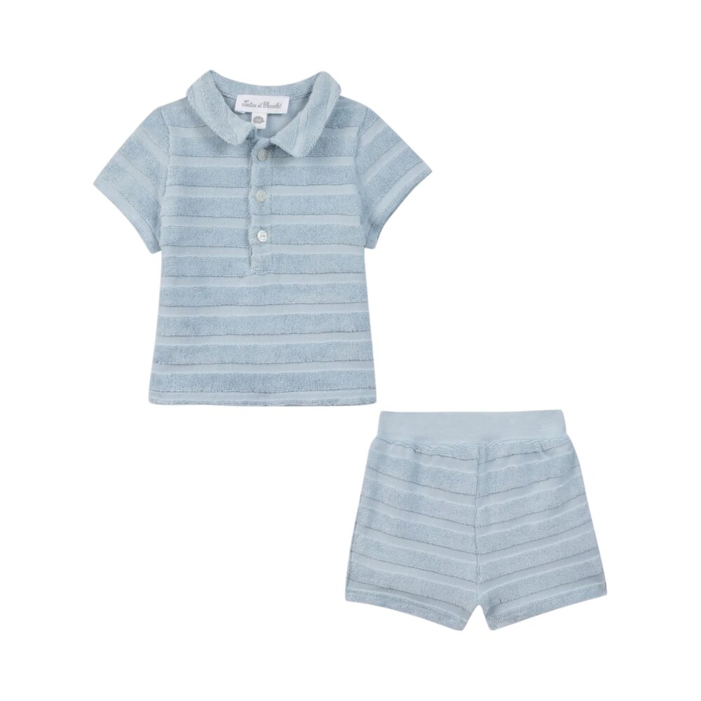 Set kort broekje en t-shirt korte mouwen Bleu Céleste