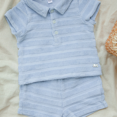 Set kort broekje en t-shirt korte mouwen Bleu Céleste