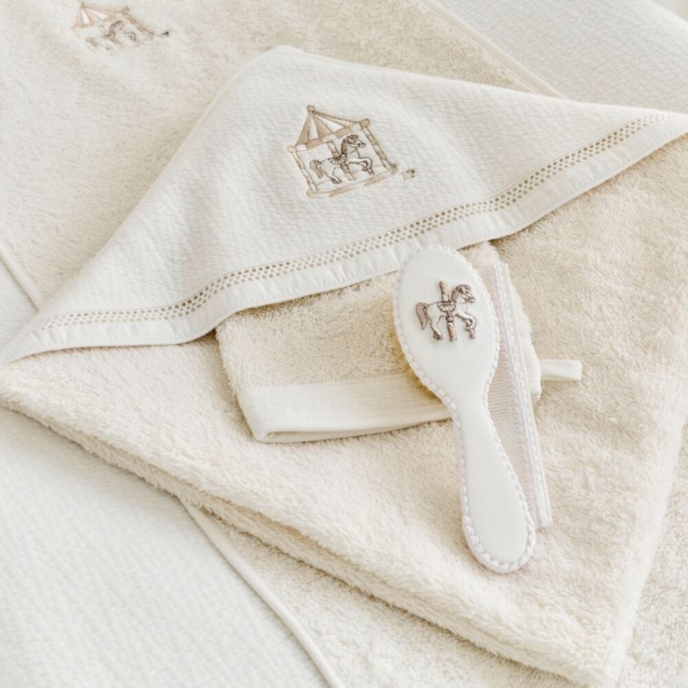 Kaphanddoek + washandje Carrousel