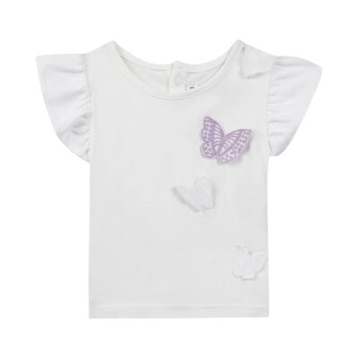 T-shirt korte mouwen met vlindertje Lilas