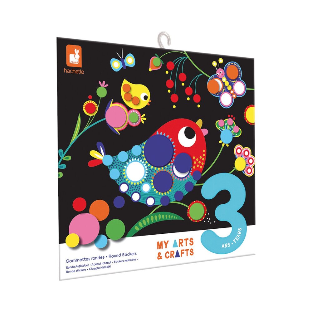 Knutseldoos 3 Jaar - Ronde stickers