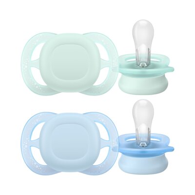 Fopspeen +0M Ultra Start Groen/Blauw