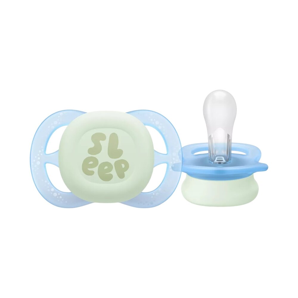 Fopspeen +0M Ultra Start Night Groen/Blauw