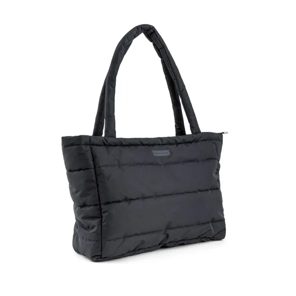 Quilted changing tote bag Black