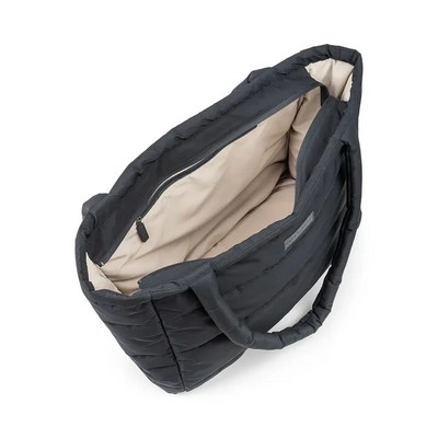 Quilted changing tote bag Black