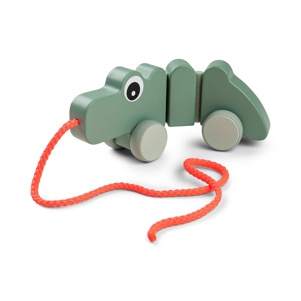 Pull along wiggle toy Croco Green