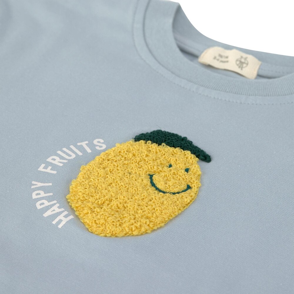T-shirt Jersey GOTS Lemon Light blue