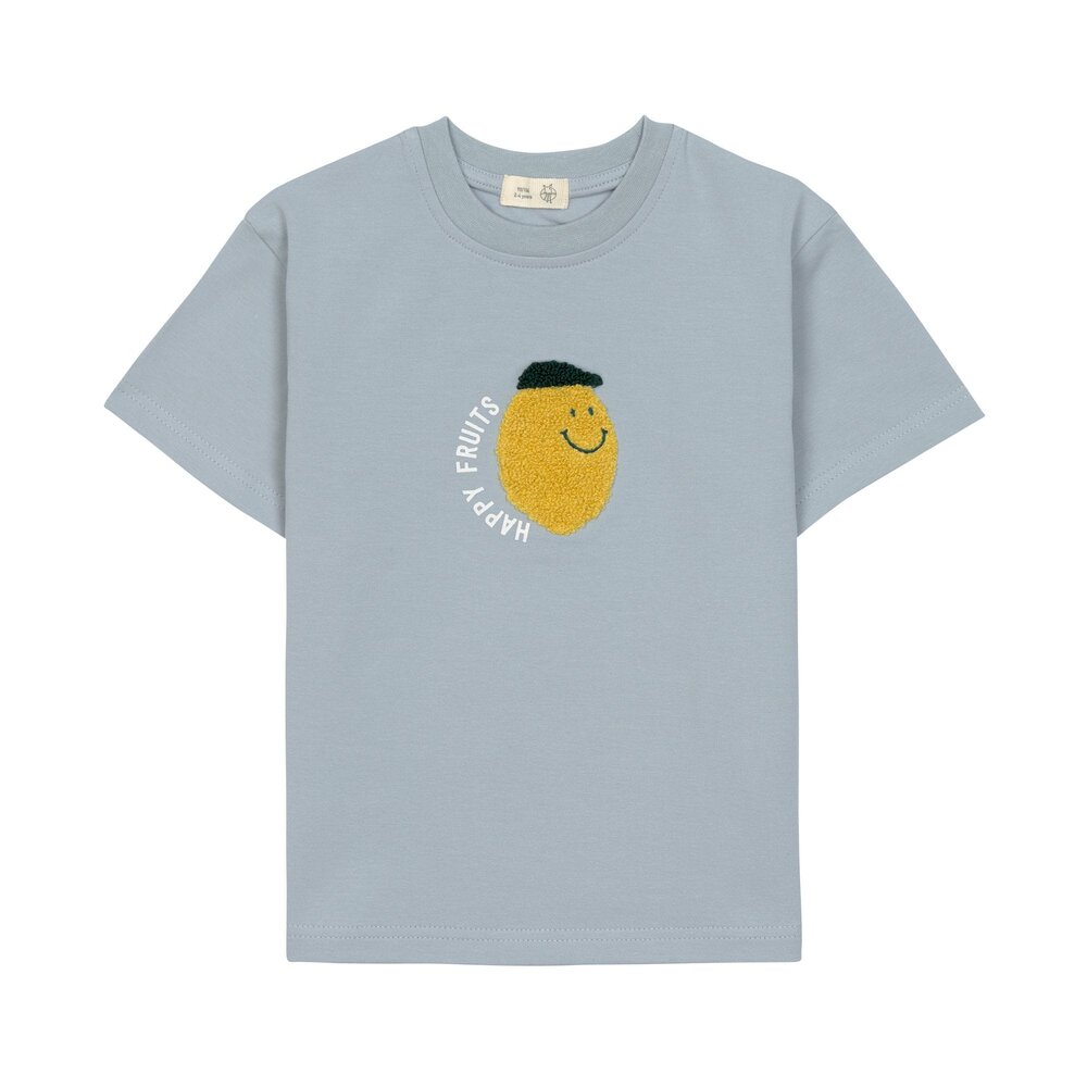 T-shirt Jersey GOTS Lemon Light blue