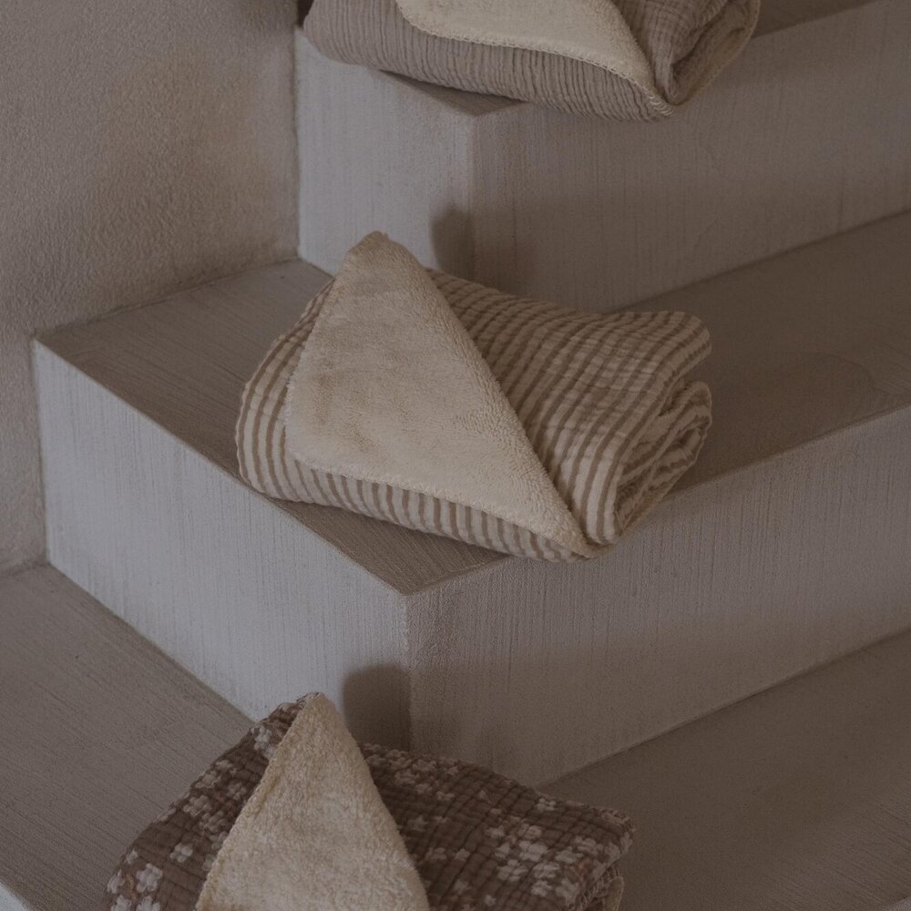 Deken new born natural Clay
