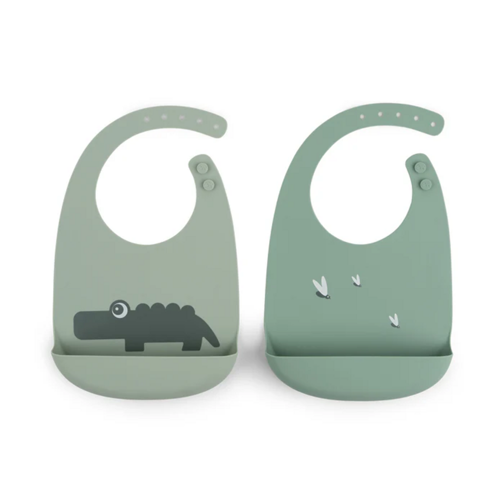 Silicone slabben 2-pack Croco Green