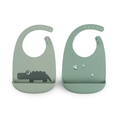 Silicone slabben 2-pack Croco Green