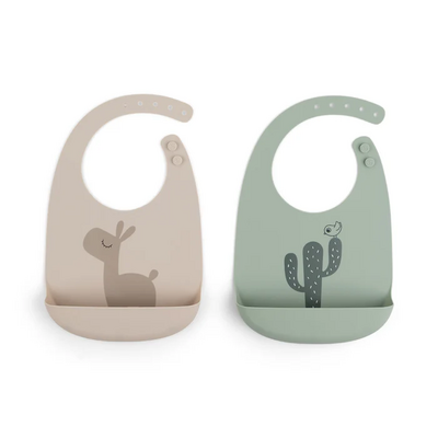 Silicone slabben 2-pack Lalee Sand/green