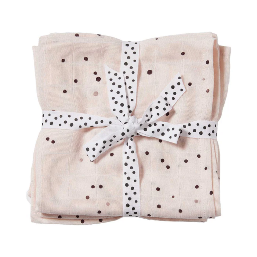 Swaddle 2-pack, Dreamy dots powder
