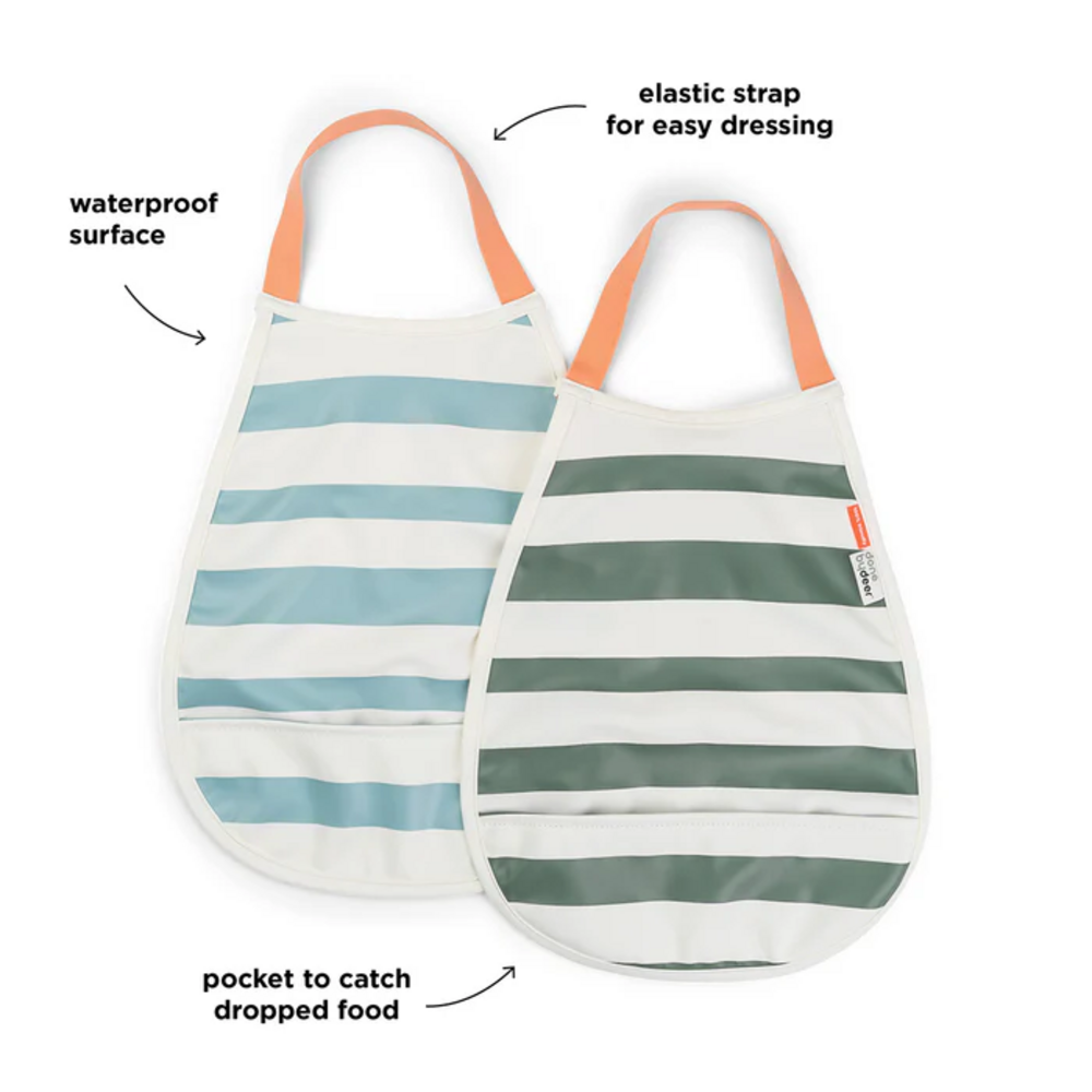 Pull-over slabben 2-pack Stripes Blue/green