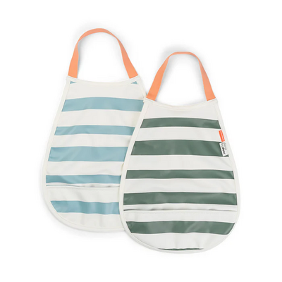 Pull-over slabben 2-pack Stripes Blue/green